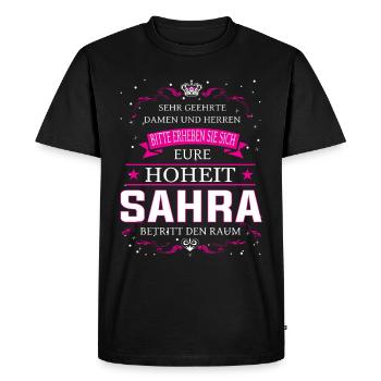 Her Highness Sahra enters the room - Men's Premium Organic T-Shirt - black - Front - Nico (187cm)
