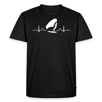 Ailes Surfer Wingsurfing Ailes Rétro Foil - T-shirt Premium bio Homme - noir - Devant - Nico (187cm)