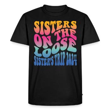 Sisters On The Loose Girls Reunion Trip - Men's Premium Organic T-Shirt - black - Front - Nico (187cm)