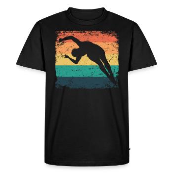 Plongeon, Saut artistique, Plongeon synchronisé - T-shirt Premium bio Homme - noir - Devant - Nico (187cm)