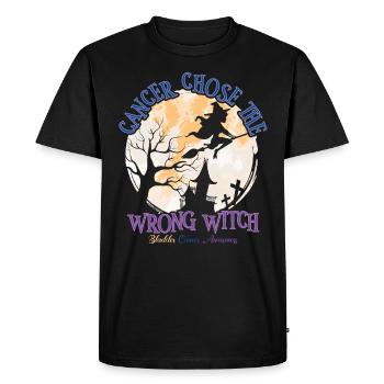 Cancer, Sorcière, Calendula, Cancer de la vessie - T-shirt Premium bio Homme - noir - Devant - Nico (187cm)