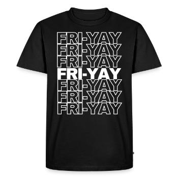 Fri Yay Enseignants Ambiance du week-end de l’école - T-shirt Premium bio Homme - noir - Devant - Nico (187cm)