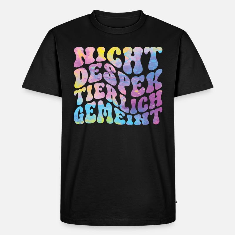 Nicht Despektierlich Gemeint - Männer Premium Bio T-Shirt - Schwarz