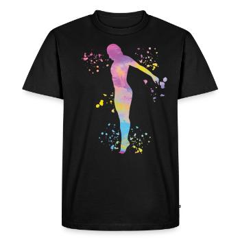 Plongeon, Plongeon synchronisé, Saut artistique - T-shirt Premium bio Homme - noir - Devant - Nico (187cm)