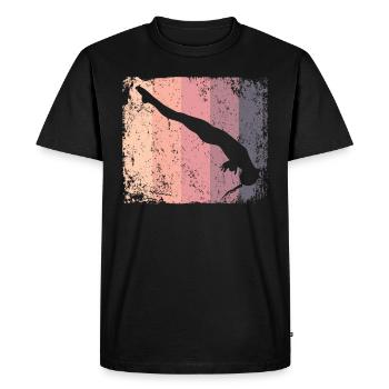 Plongeon, Saut artistique, Plongeon synchronisé - T-shirt Premium bio Homme - noir - Devant - Nico (187cm)