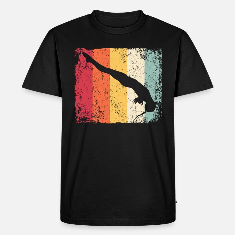 Synchronisierter Wassertaucher High Diver - Männer Premium Bio T-Shirt - Schwarz