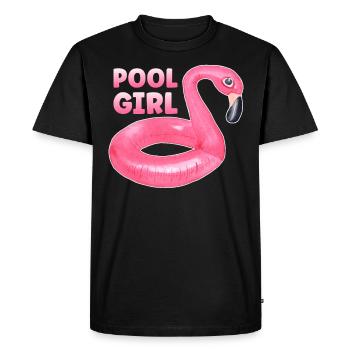 Piscine Fille Flamingo Floatie Piscine - T-shirt Premium bio Homme - noir - Devant - Nico (187cm)