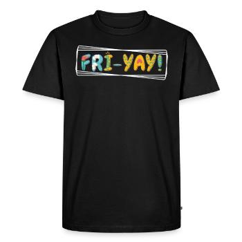 Fri Yay Enseignants Ambiance du week-end de l’école - T-shirt Premium bio Homme - noir - Devant - Nico (187cm)