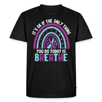 Sensibilisation à la prévention du suicide - T-shirt Premium bio Homme - noir - Devant - Nico (187cm)