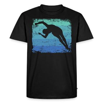 Plongeon, Saut artistique, Plongeon synchronisé - T-shirt Premium bio Homme - noir - Devant - Nico (187cm)