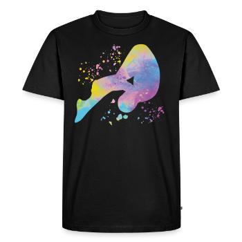 Plongeon, Plongeon synchronisé, Saut artistique - T-shirt Premium bio Homme - noir - Devant - Nico (187cm)