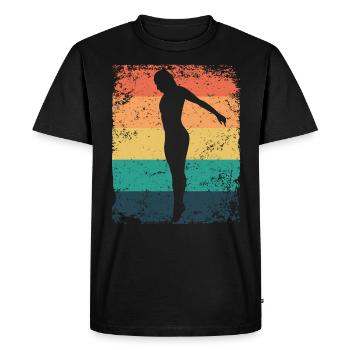 Plongeon, Saut artistique, Plongeon synchronisé - T-shirt Premium bio Homme - noir - Devant - Nico (187cm)