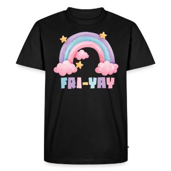 Fri Yay Enseignants Ambiance du week-end de l’école - T-shirt Premium bio Homme - noir - Devant - Nico (187cm)