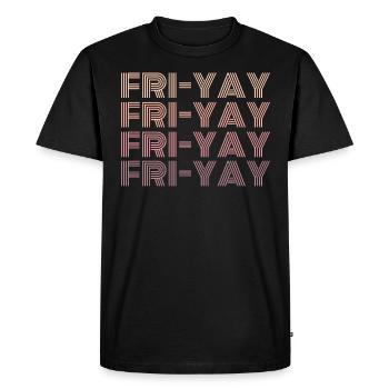Fri Yay Enseignants Ambiance du week-end de l’école - T-shirt Premium bio Homme - noir - Devant - Nico (187cm)