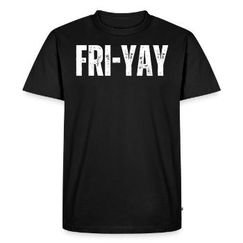 Fri Yay Enseignants Ambiance du week-end de l’école - T-shirt Premium bio Homme - noir - Devant - Nico (187cm)