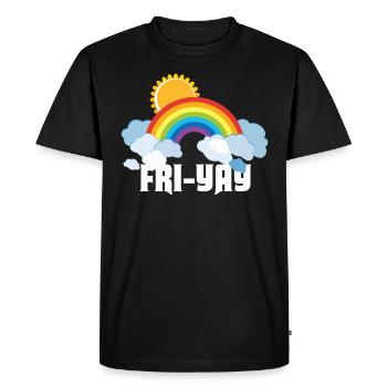 Fri Yay Enseignants Ambiance du week-end de l’école - T-shirt Premium bio Homme - noir - Devant - Nico (187cm)