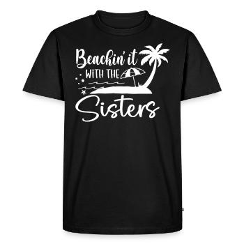 S’échouer avec le voyage des sœurs - T-shirt Premium bio Homme - noir - Devant - Nico (187cm)
