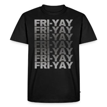 Fri Yay Enseignants Ambiance du week-end de l’école - T-shirt Premium bio Homme - noir - Devant - Nico (187cm)