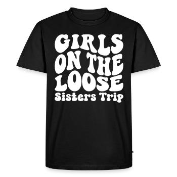 Sisters On The Loose Girls Reunion Trip - Men's Premium Organic T-Shirt - black - Front - Nico (187cm)