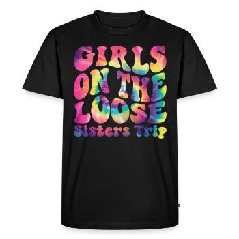 Sisters On The Loose Girls Reunion Trip - Men's Premium Organic T-Shirt - black - Front - Nico (187cm)