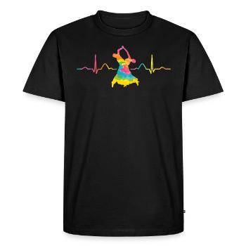 Heartbeat Valse viennoise Danses de salon - T-shirt Premium bio Homme - noir - Devant - Nico (187cm)