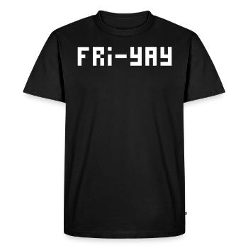 Fri Yay Enseignants Ambiance du week-end de l’école - T-shirt Premium bio Homme - noir - Devant - Nico (187cm)
