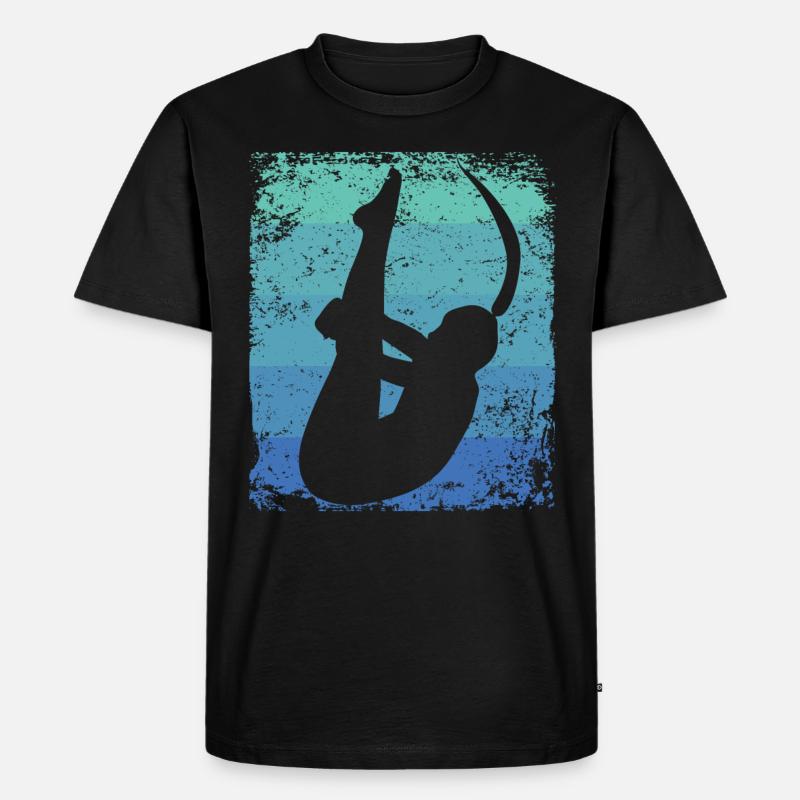 Synchronisierter Wassertaucher High Diver - Männer Premium Bio T-Shirt - Schwarz