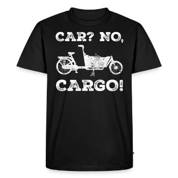 Voiture Pas De Cargaison Vélo Cargobike - T-shirt Premium bio Homme - noir - Devant - Nico (187cm)