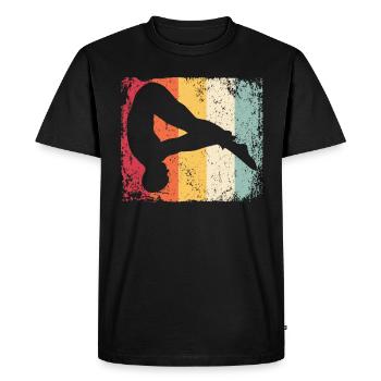 Plongeon, Saut artistique, Plongeon synchronisé - T-shirt Premium bio Homme - noir - Devant - Nico (187cm)
