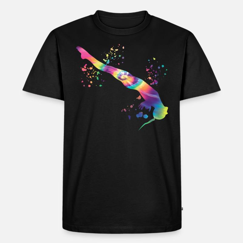 Synchronisierter Wassertaucher High Diver - Männer Premium Bio T-Shirt - Schwarz
