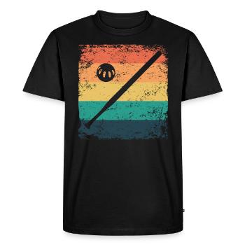 Équipe de pickleball rétro du Wiffleball Club - T-shirt Premium bio Homme - noir - Devant - Nico (187cm)