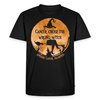 Le cancer a choisi la mauvaise appendicectomie de sorcière - T-shirt Premium bio Homme - noir - Devant - Nico (187cm)