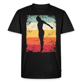 Plongeon, Saut artistique, Plongeon synchronisé - T-shirt Premium bio Homme - noir - Devant - Nico (187cm)
