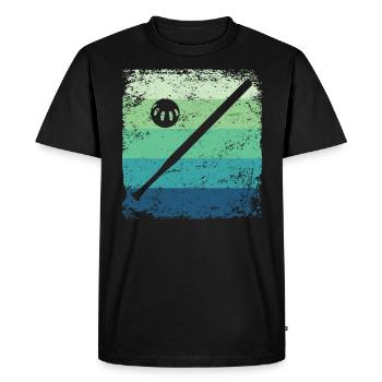 Équipe de pickleball rétro du Wiffleball Club - T-shirt Premium bio Homme - noir - Devant - Nico (187cm)