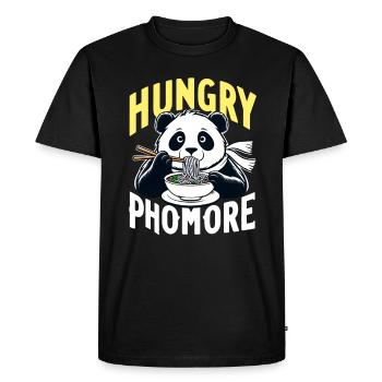 Panda Hungry Pho More - Men's Premium Organic T-Shirt - black - Front - Nico (187cm)