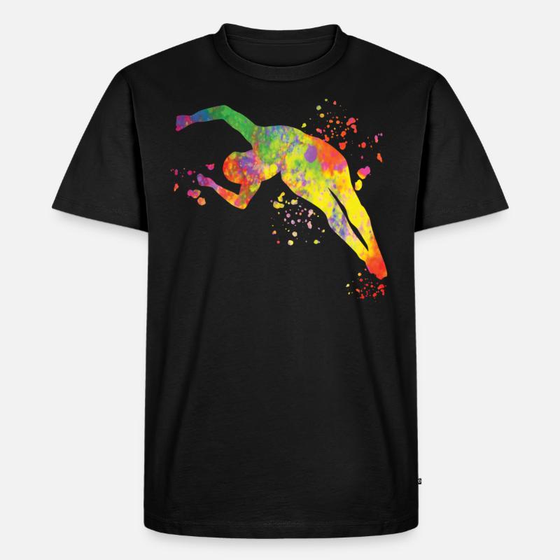 Turmspringen Synchronspringen Kunstspringen - Männer Premium Bio T-Shirt - Schwarz