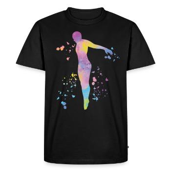 Plongeon, Plongeon synchronisé, Saut artistique - T-shirt Premium bio Homme - noir - Devant - Nico (187cm)
