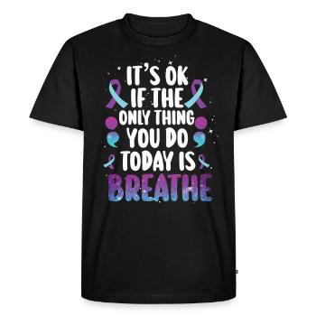 Sensibilisation à la prévention du suicide - T-shirt Premium bio Homme - noir - Devant - Nico (187cm)