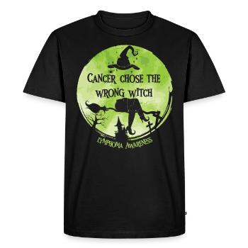 Sensibilisation au lymphome du tilleul de sorcière cancéreuse - T-shirt Premium bio Homme - noir - Devant - Nico (187cm)