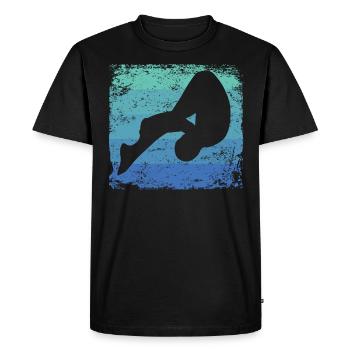 Plongeon, Saut artistique, Plongeon synchronisé - T-shirt Premium bio Homme - noir - Devant - Nico (187cm)