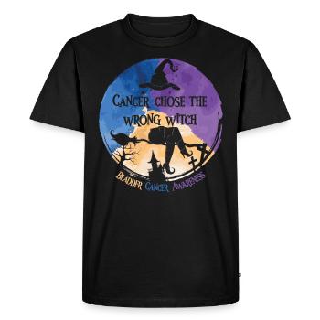 Cancer, Sorcière, Calendula, Cancer de la vessie - T-shirt Premium bio Homme - noir - Devant - Nico (187cm)