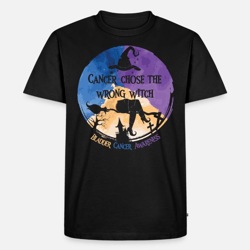 Krebs Hexe Ringelblume Blasenkrebs - Männer Premium Bio T-Shirt - Schwarz