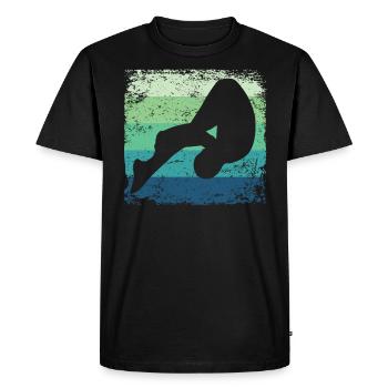 Plongeon, Saut artistique, Plongeon synchronisé - T-shirt Premium bio Homme - noir - Devant - Nico (187cm)