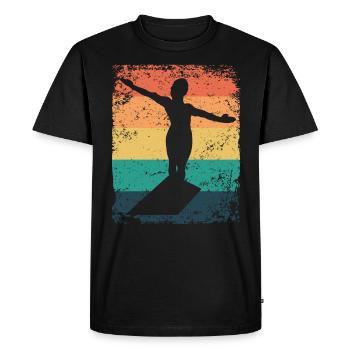 Plongeon, Saut artistique, Plongeon synchronisé - T-shirt Premium bio Homme - noir - Devant - Nico (187cm)