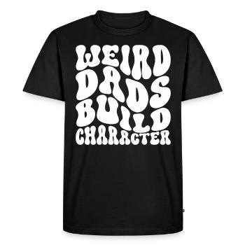 Papas bizarres Maquillage Personnage Drôle Papa - T-shirt Premium bio Homme - noir - Devant - Nico (187cm)