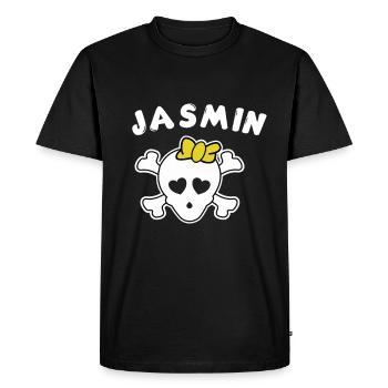 Design Jasmin Pirate pour Filles et Femmes - T-shirt Premium bio Homme - noir - Devant - Nico (187cm)