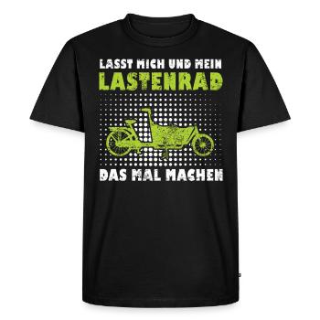 Vélo Cargo Rétro Vélo Cargo Cargobike - T-shirt Premium bio Homme - noir - Devant - Nico (187cm)