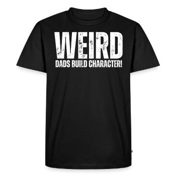 Papas bizarres Maquillage Personnage Drôle Papa - T-shirt Premium bio Homme - noir - Devant - Nico (187cm)