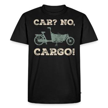 Voiture Pas De Cargaison Vélo Cargobike - T-shirt Premium bio Homme - noir - Devant - Nico (187cm)