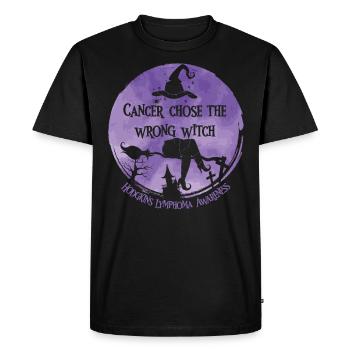 Cancer chose the witch Hodgkin's lymphoma - Men's Premium Organic T-Shirt - black - Front - Nico (187cm)